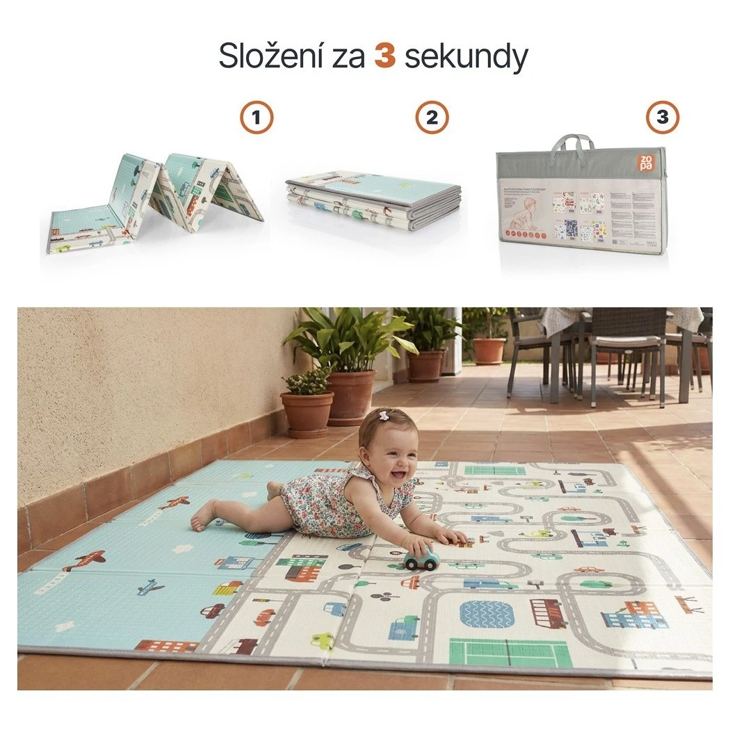 ZOPA Multifunkční pěnová skládací podložka oboustranná - 