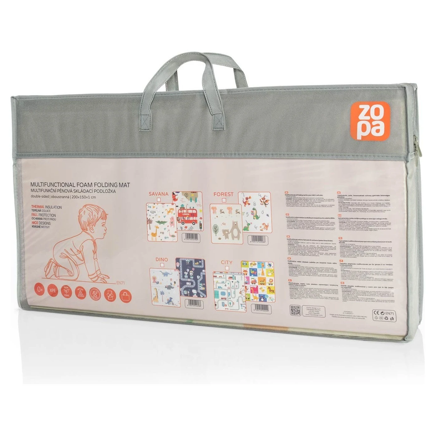 ZOPA Multifunkční pěnová skládací podložka oboustranná - 