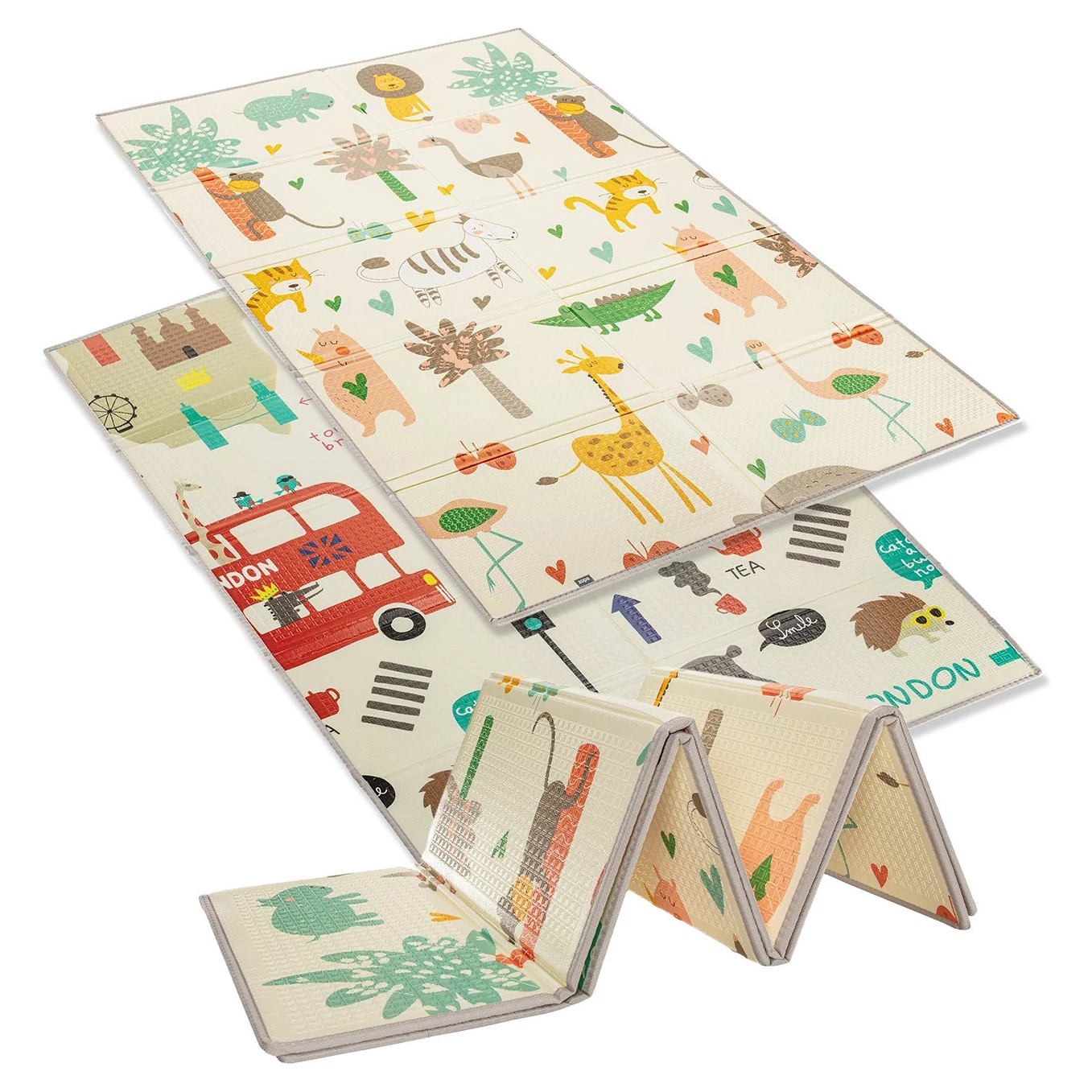 ZOPA Multifunkční pěnová skládací podložka oboustranná varianta Savana 180x120cm