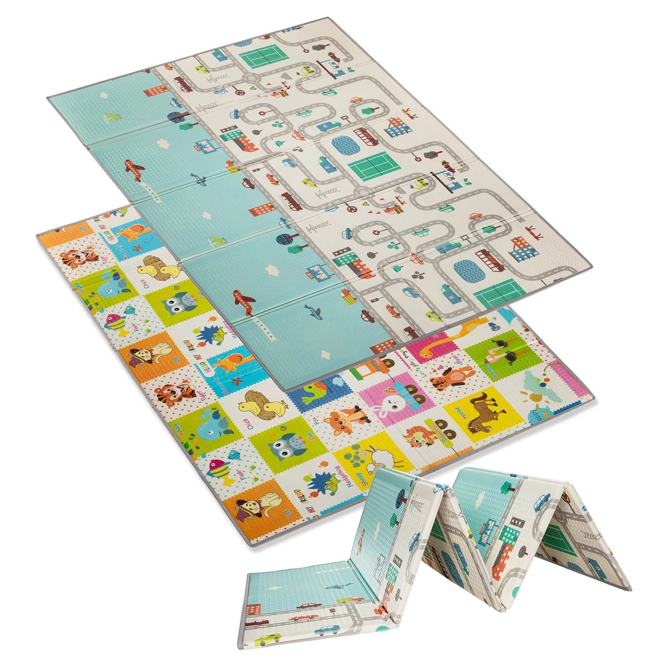 ZOPA Multifunkční pěnová skládací podložka oboustranná varianta City 200x150cm