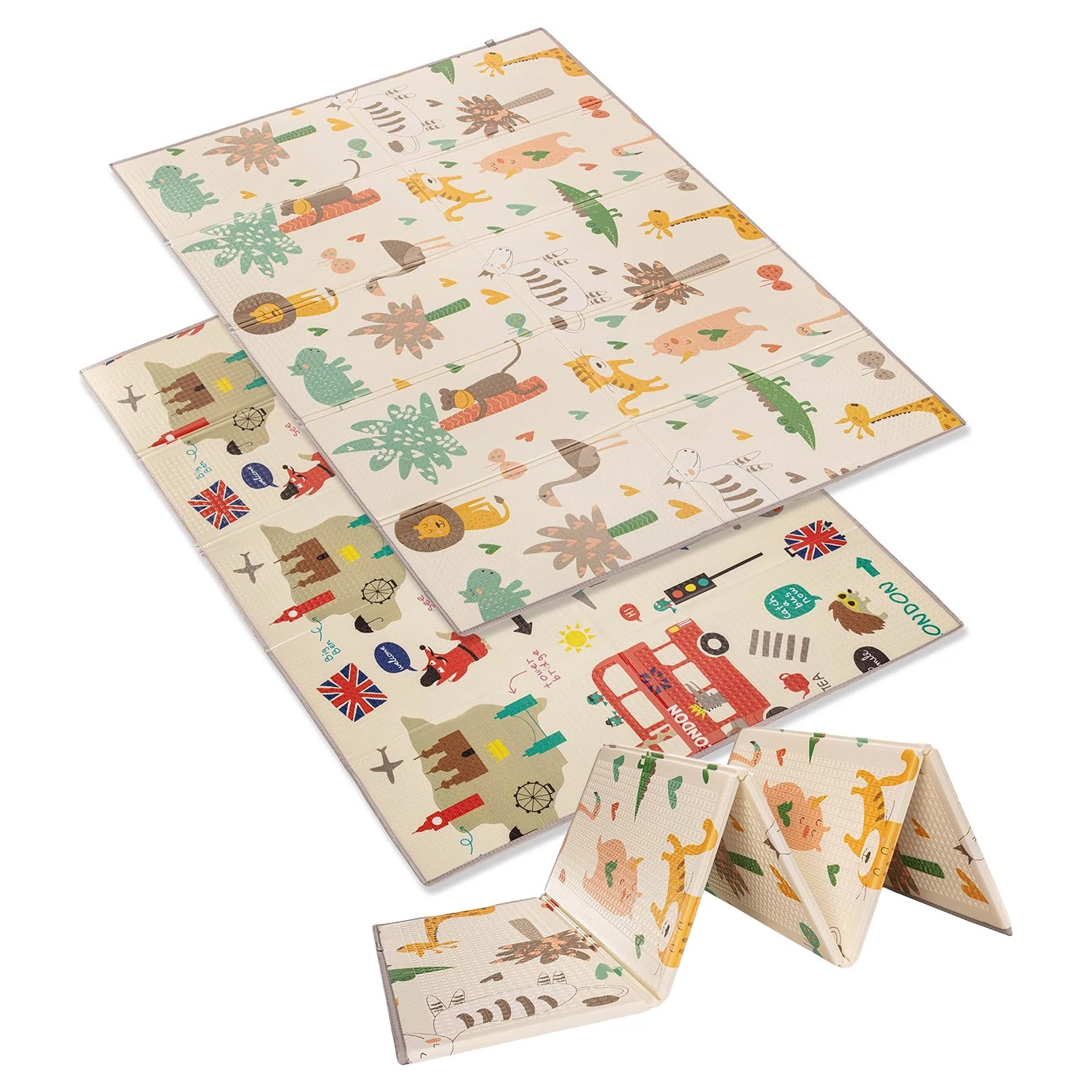 ZOPA Multifunkční pěnová skládací podložka oboustranná varianta Savana 200x150cm