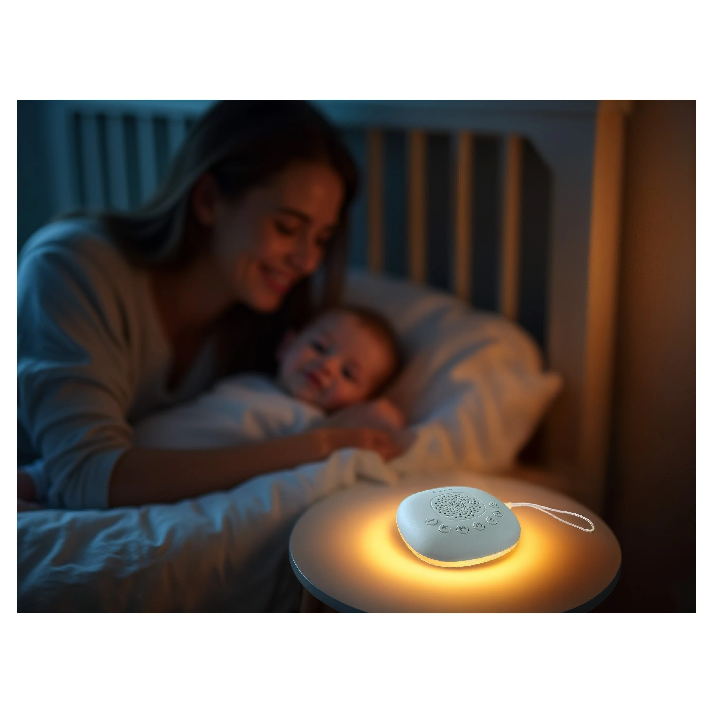 ZOPA Přenosný usínací modul Premium s LED světlem, bílým šumem a zvuky - 