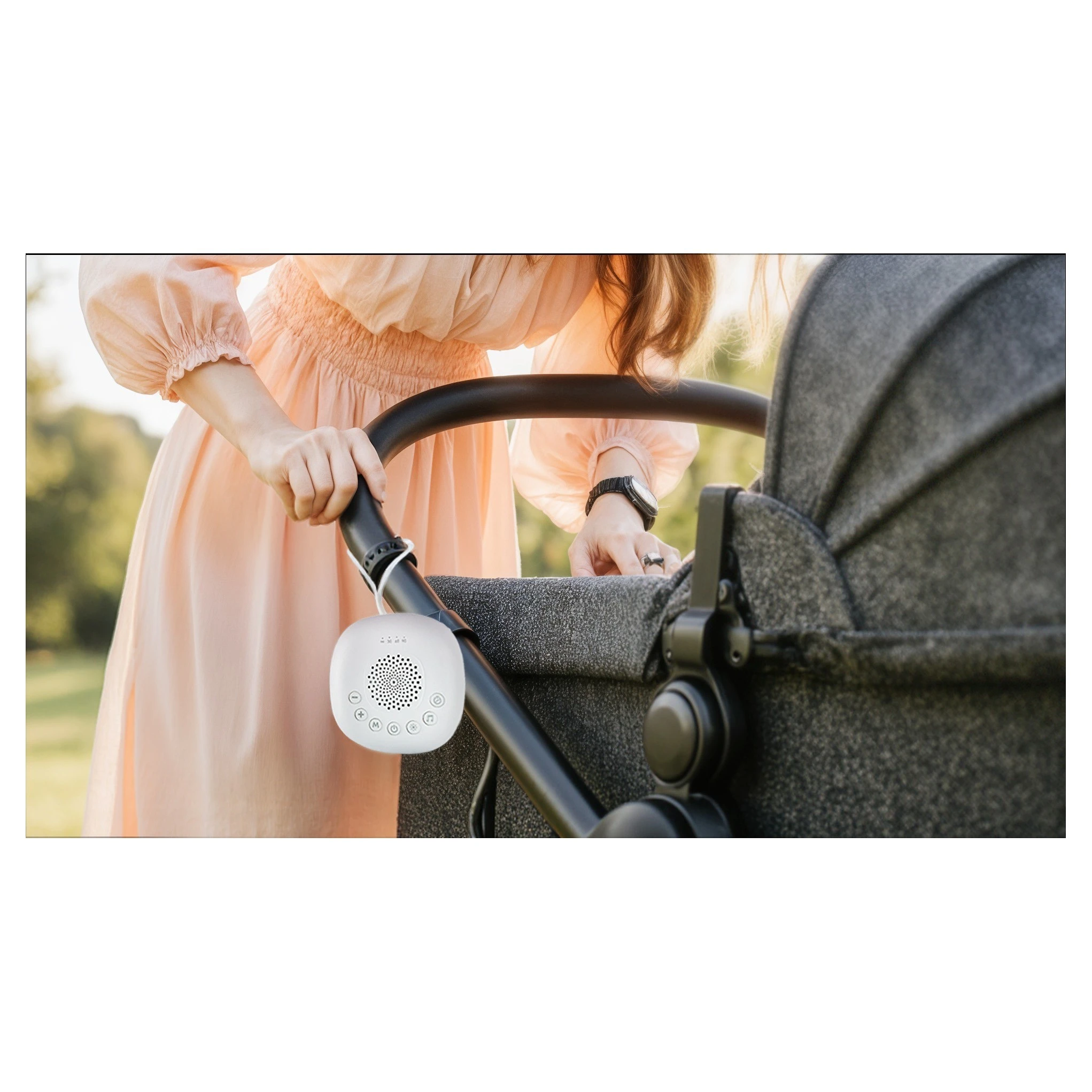 ZOPA Přenosný usínací modul Premium s LED světlem, bílým šumem a zvuky - 