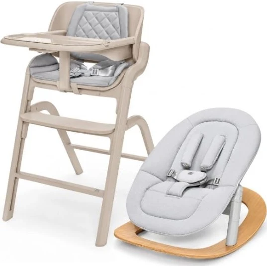 ZOPA Set 3 židlička Inspira 2 + novorozenecký set + houpací základna varianta Cookie beige