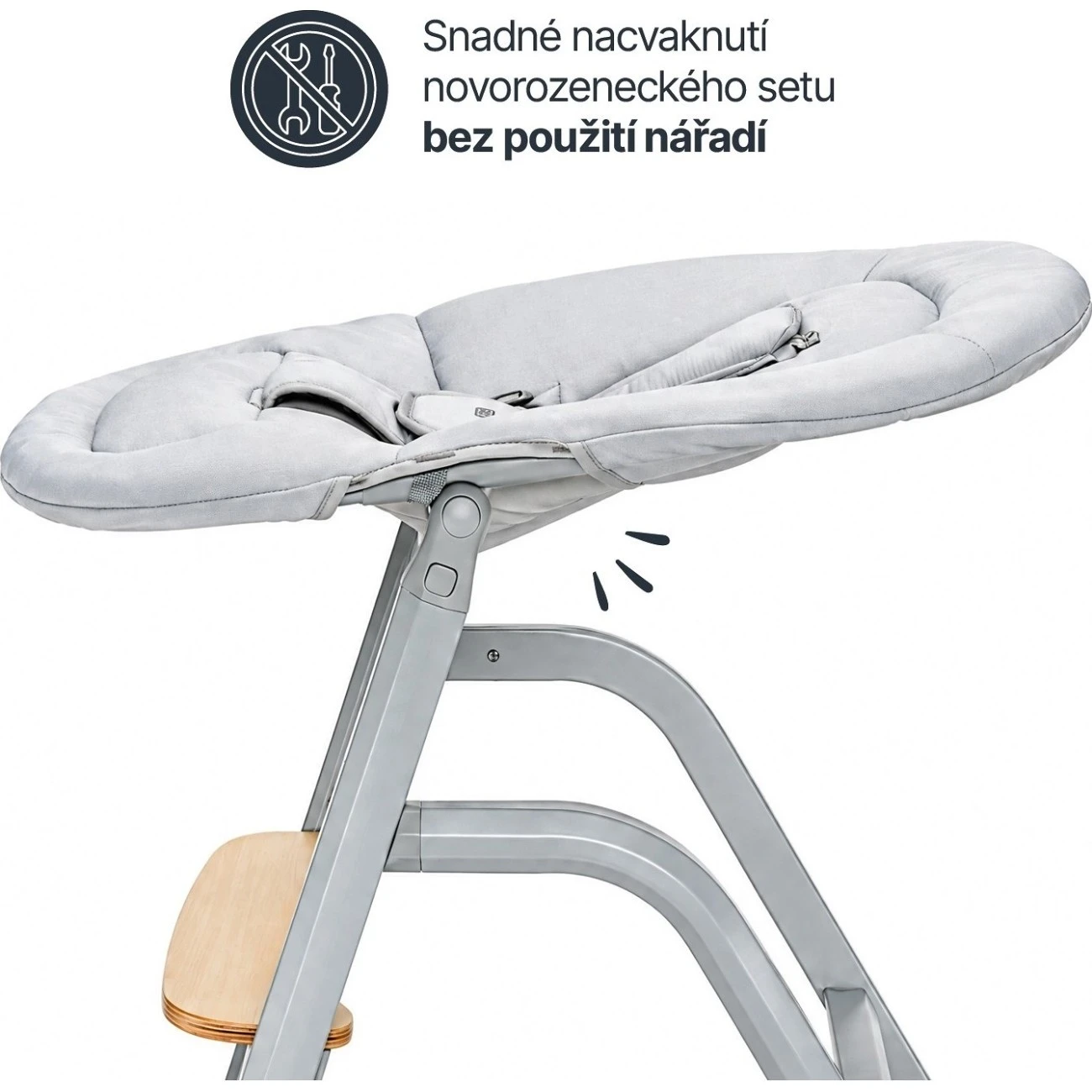 ZOPA Set 3 židlička Inspira 2 + novorozenecký set + houpací základna - 