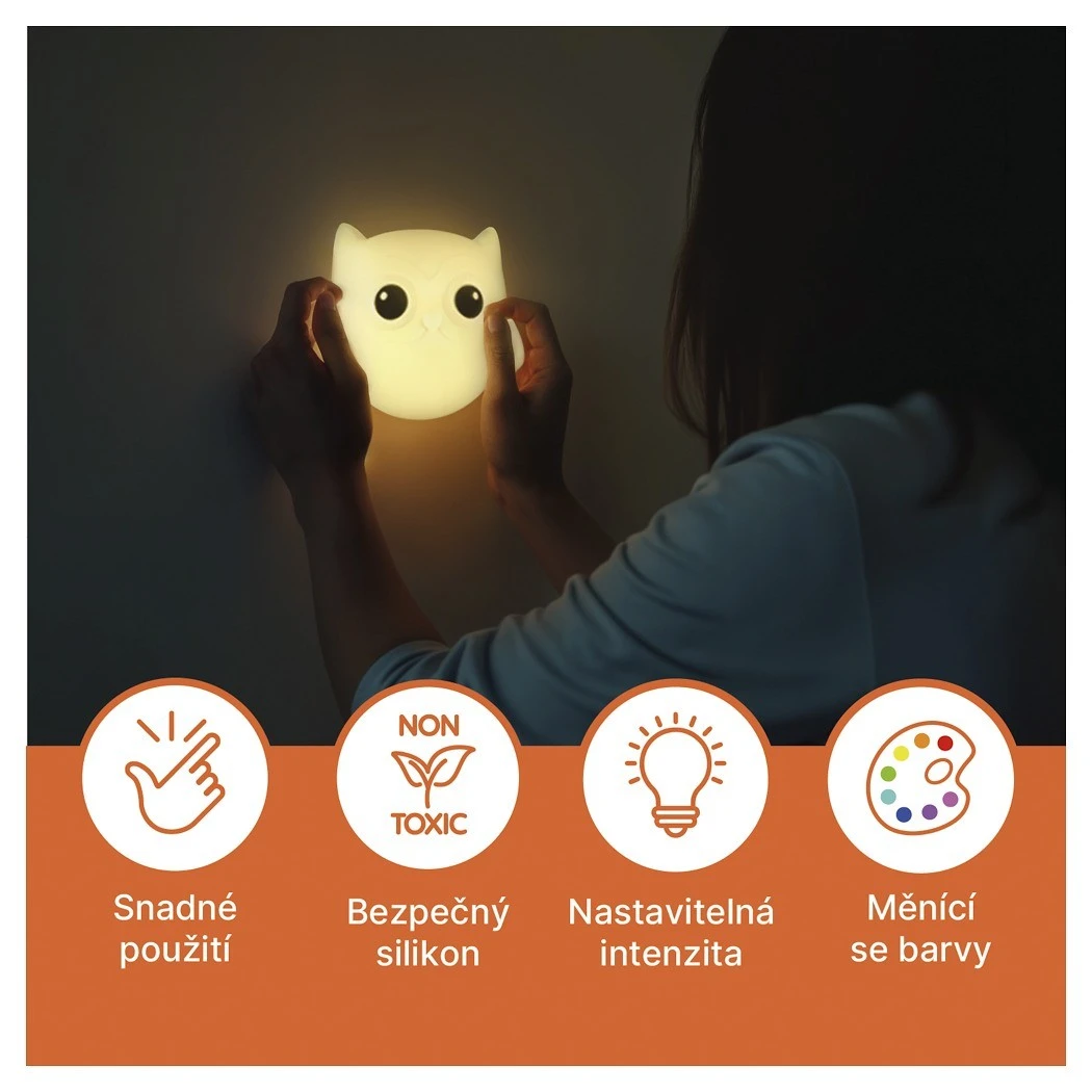 ZOPA Silikonové nástěnné noční světlo - 