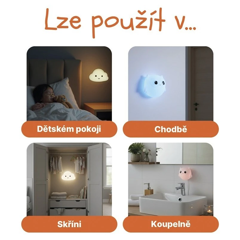 ZOPA Silikonové nástěnné noční světlo - 