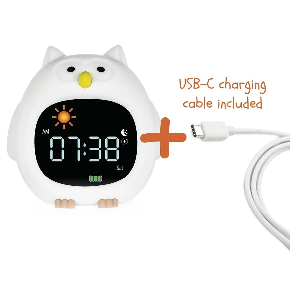 Zopa Silikonový dětský budík s nočním světlem a hudbou - 