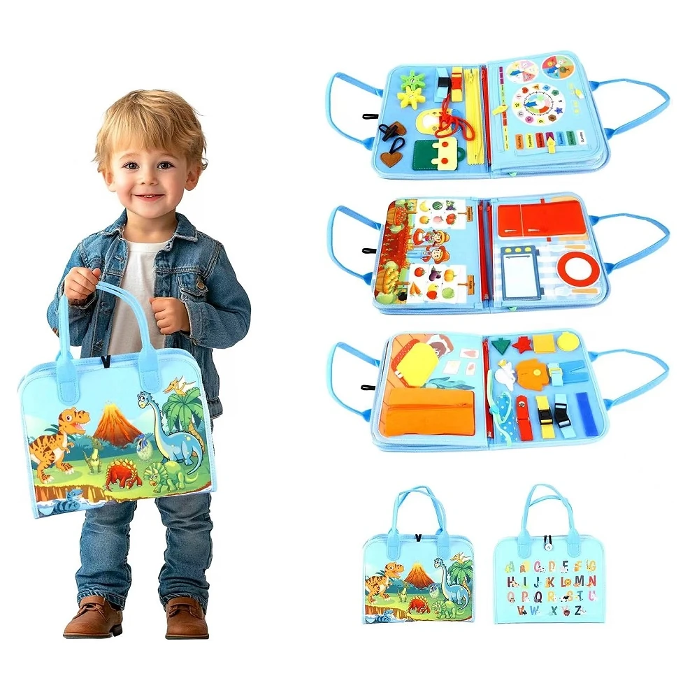 2Kids Toys Senzorická busy kniha varianta Dinosauři 3