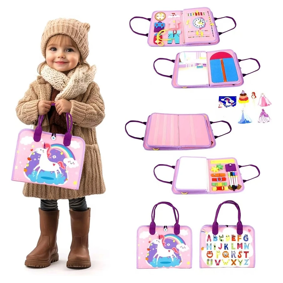 2Kids Toys Senzorická busy kniha varianta Jednorožec 2