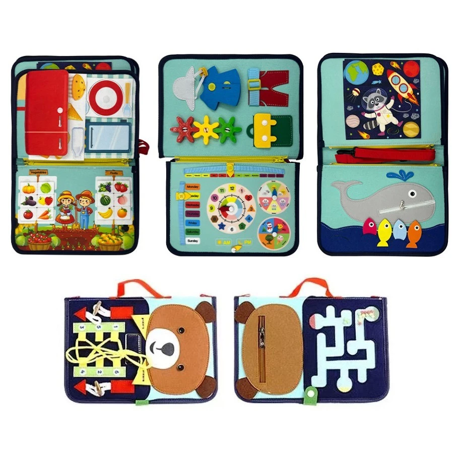 2Kids Toys Senzorická busy kniha Medvídek - 